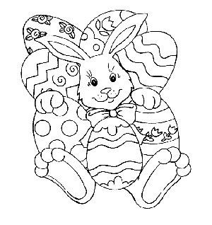 Dibujo De Conejo De Pascua Dibujos Para Colorear
