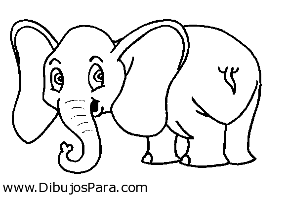 Dibujo De Elefante Tierno Para Pintar Dibujos Para Colorear