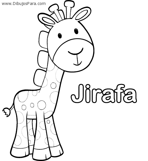  Dibujo de Jirafa con nombre