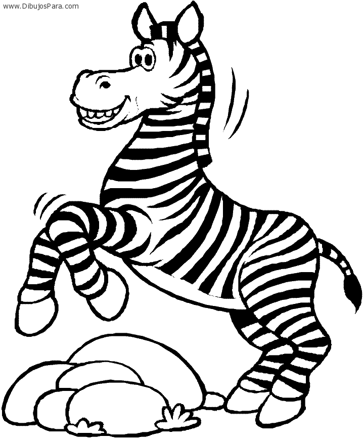  Dibujo de Cebra jugando