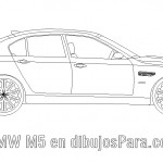 Auto BMW M5 para colorear