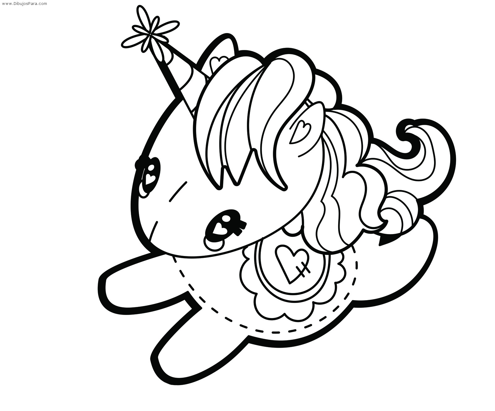 Dibujo De Unicornio Infantil Para Pintar Dibujos Para Colorear 