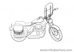 Dibujo de Moto con Parabrisas